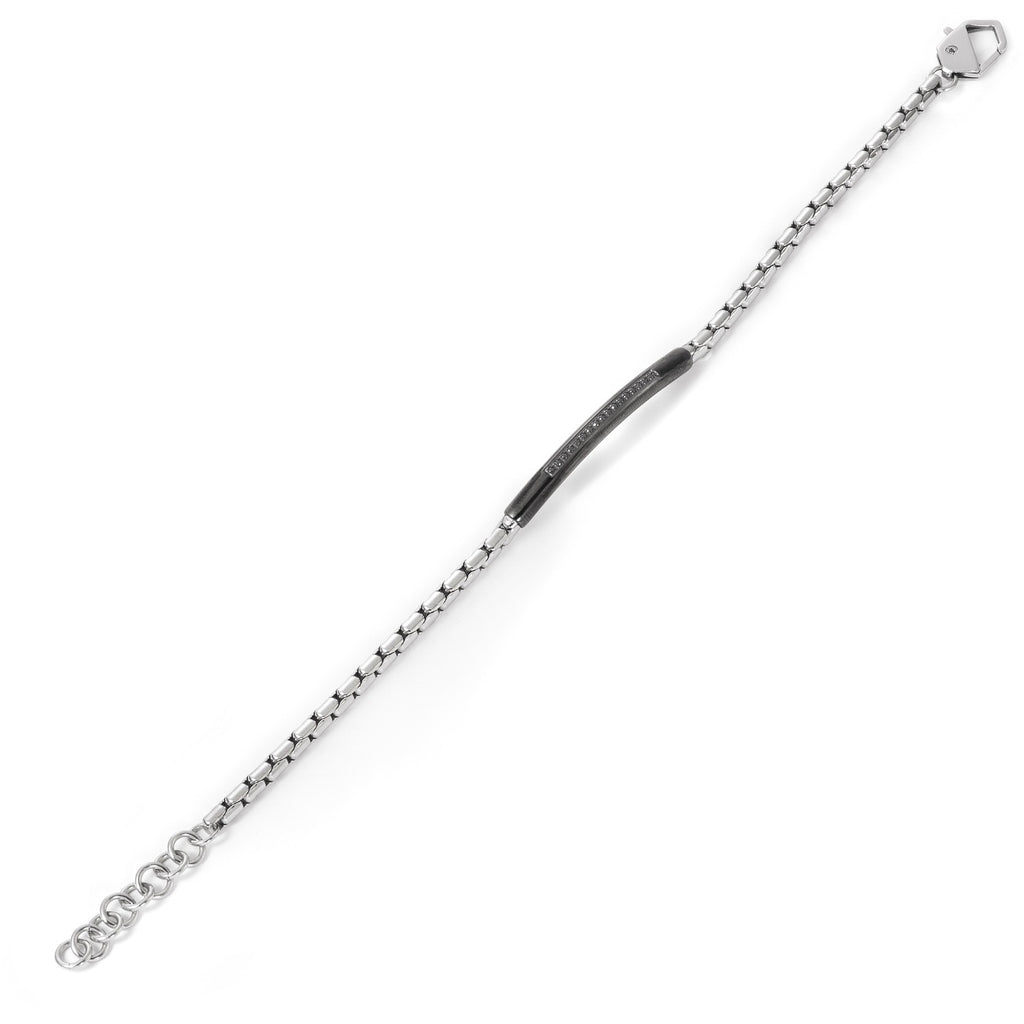Bracciale in acciaio uomo con diamanti Bikkembergs PERB21WB