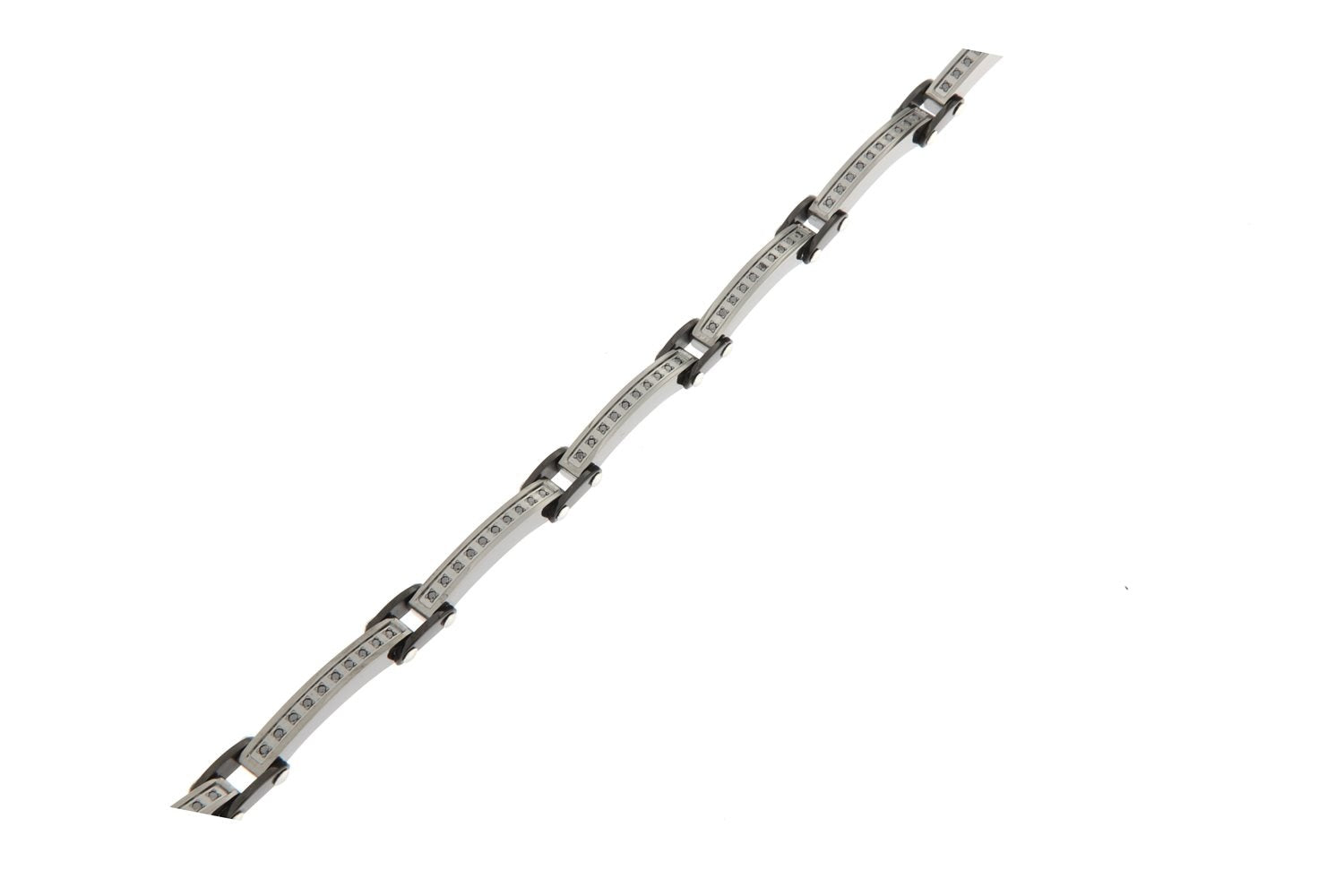 Bracciale in acciaio uomo con diamanti Bikkembergs PERB22BB