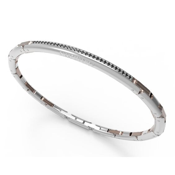 Bracciale in acciaio uomo con diamanti Bikkembergs PERB25BR