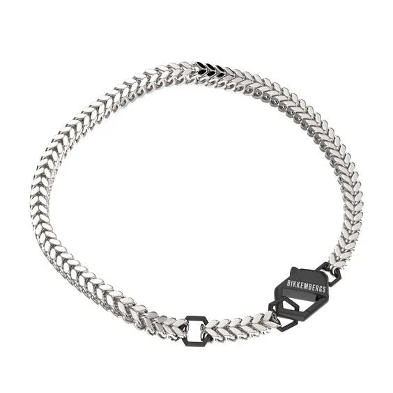 Herrenarmband aus Edelstahl mit Diamanten Bikkembergs SKIB03WB