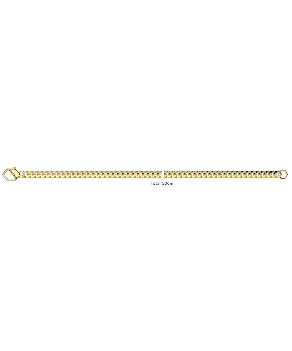 Collana in acciaio uomo con diamanti Bikkembergs SKIN01GG