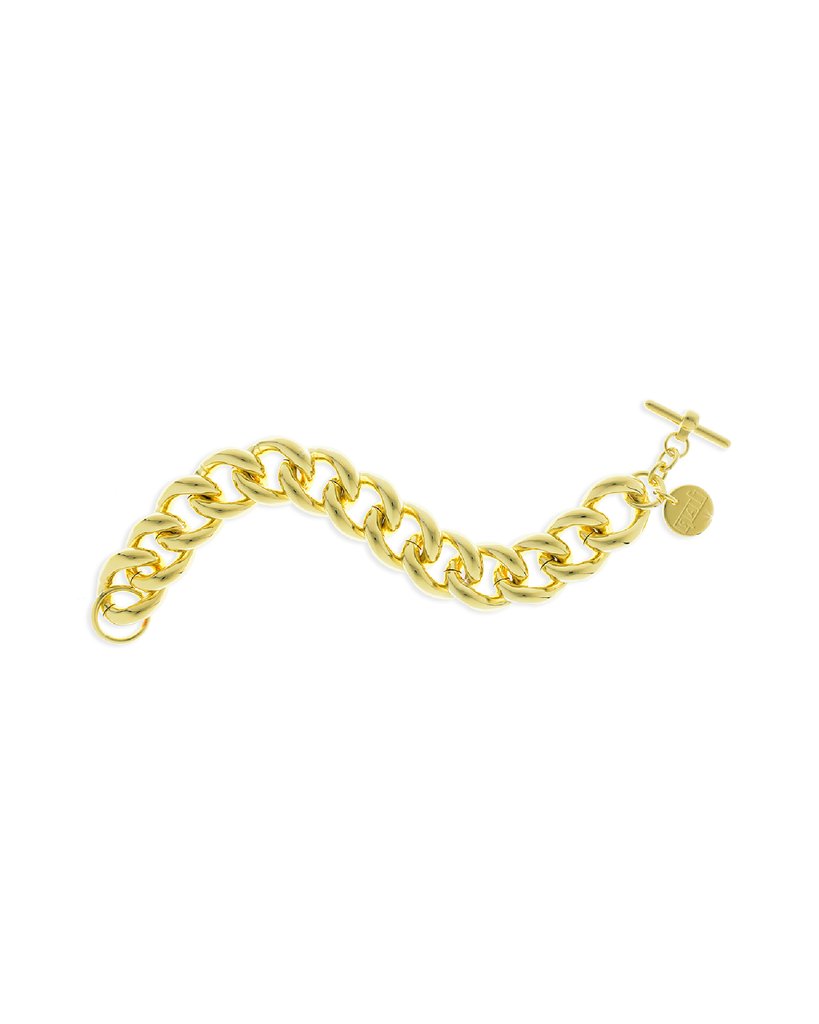 Bracciale catena grumetta in bronzo dorato 0052 Unoaerre da donna
