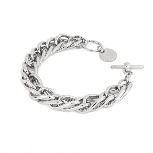 Bracciale in bronzo argentato con catena spiga Unoaerre donna 1867