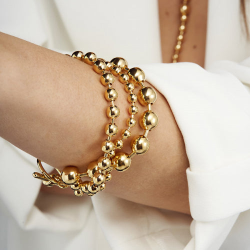 Bracciale in bronzo dorato Sphere Unoaerre donna 1992