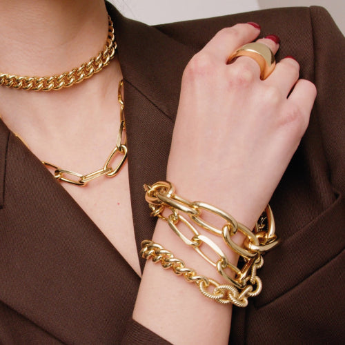 Bracciale in bronzo dorato Unoaerre donna 2020