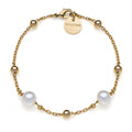 Bracciale in bronzo dorato e perle naturali Unoaerre donna 2064