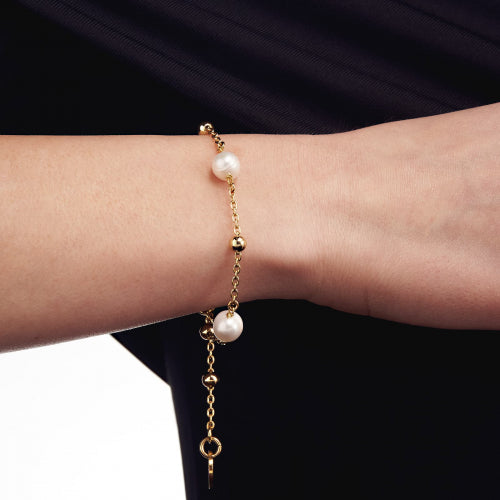 Bracciale in bronzo dorato e perle naturali Unoaerre donna 2064