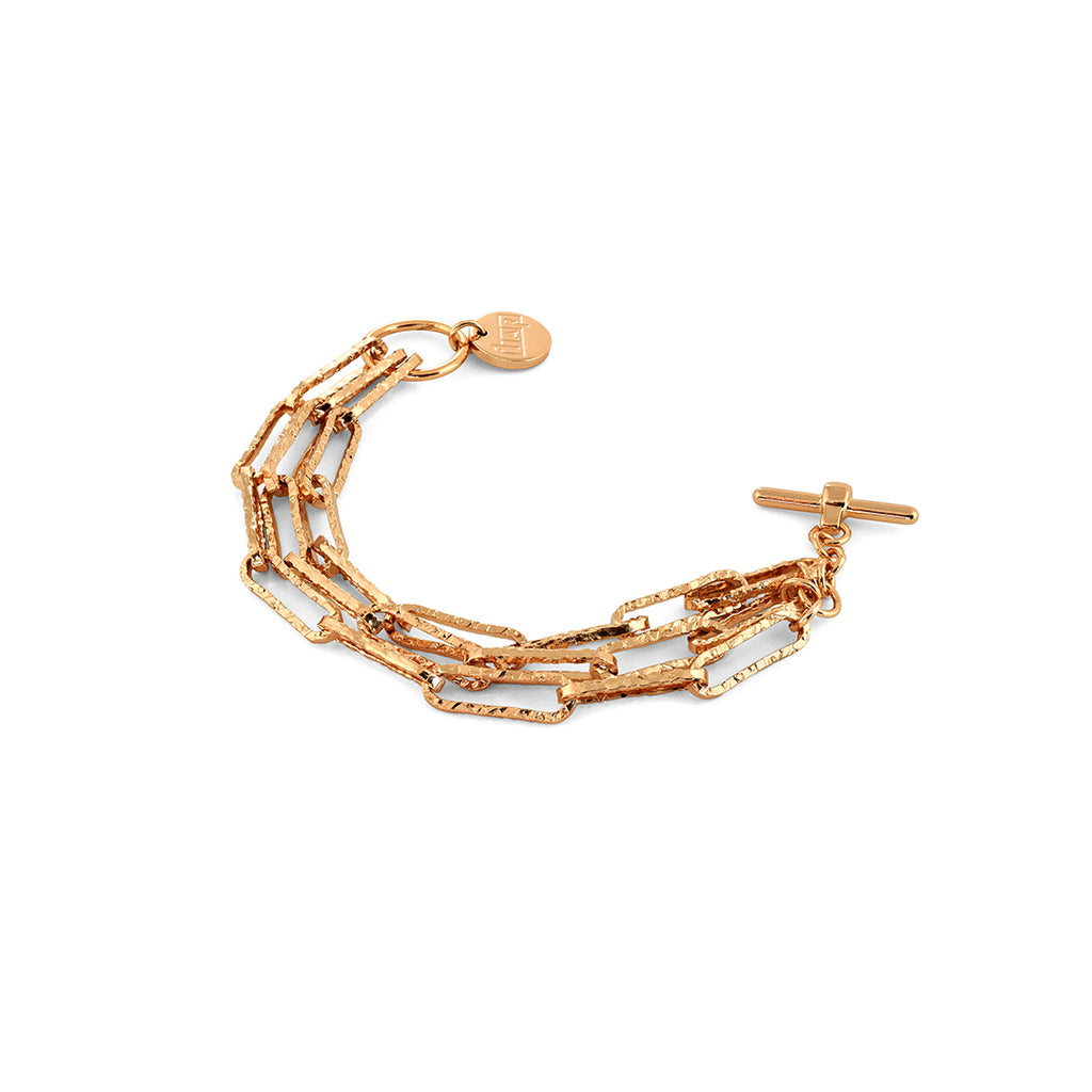 Bracciale in bronzo dorato rosa Unoaerre donna 1648