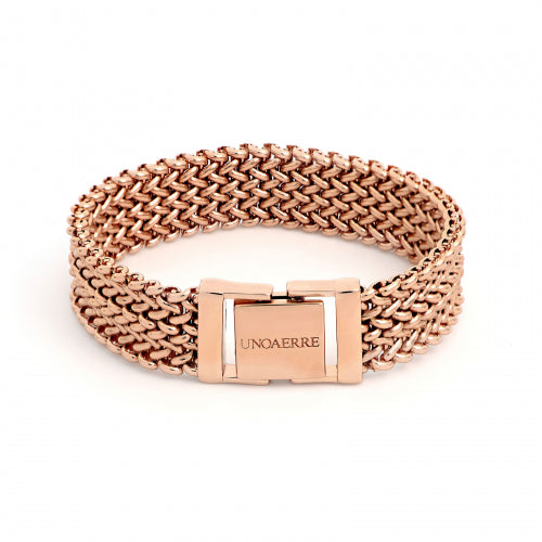 Bracciale in bronzo dorato rosa Unoaerre donna 1982