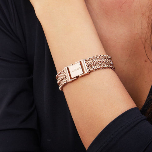 Bracciale in bronzo dorato rosa Unoaerre donna 1982
