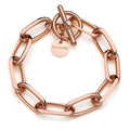 Bracciale in bronzo dorato rosa catena forzatina Unoaerre donna 2025