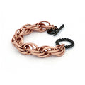 Bracciale in bronzo dorato rosa e nero Unoaerre donna 1747