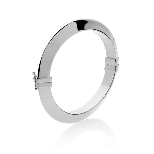Bracciale in bronzo rigido a tubo triangolare Unoaerre donna argentato 2147