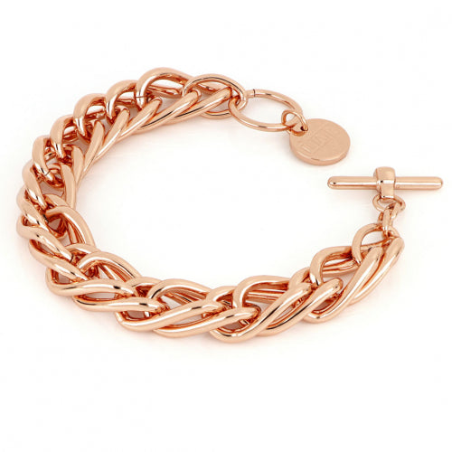 Unoaerre Damen Armband aus Rosébronze mit Ährenkette 1866