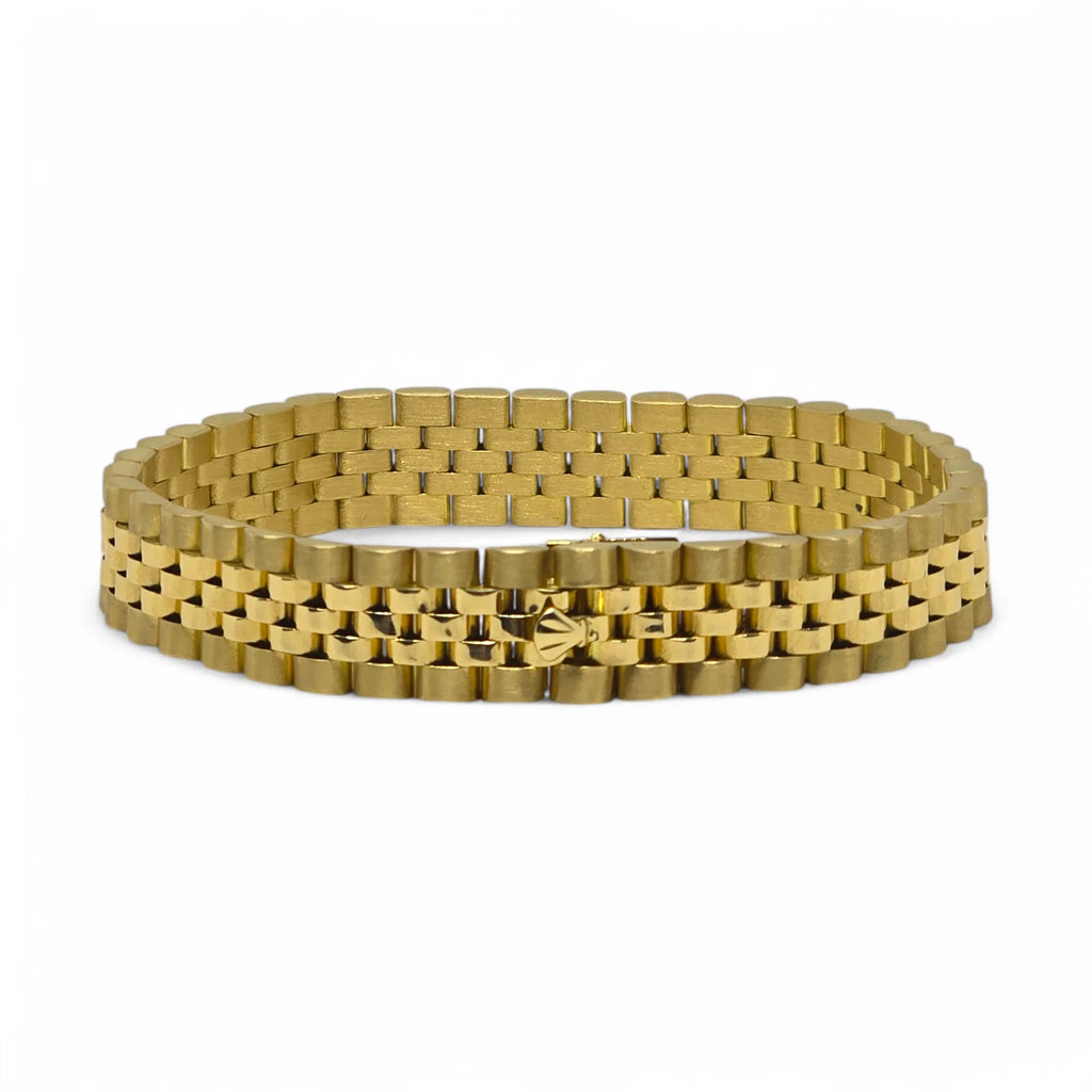 Bracciale uomo maglia in oro18 kt cinturino President e Jubilee oro 750