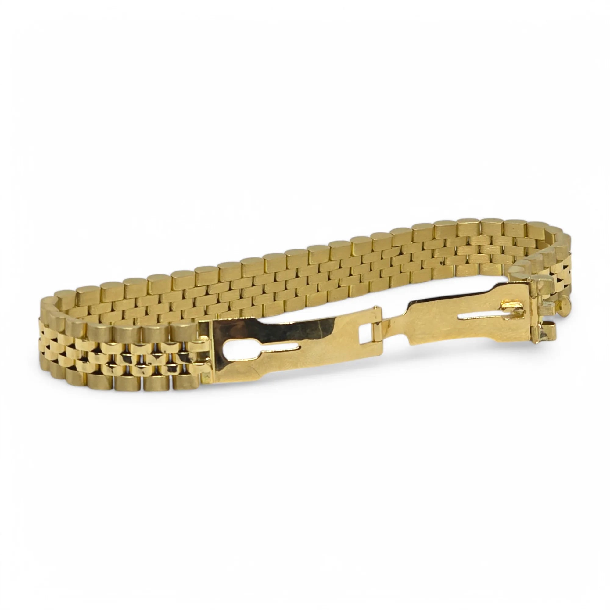 Bracciale uomo maglia in oro18 kt cinturino President e Jubilee oro 750