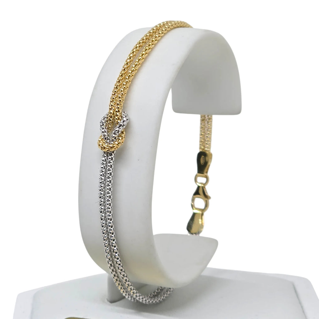 Bracciale in oro 18kt 750 con nodo infinito doppio