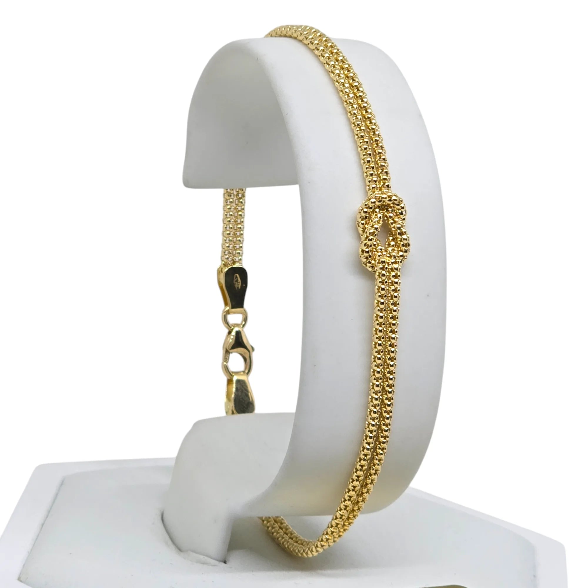Bracciale in oro 18kt 750 con nodo infinito doppio