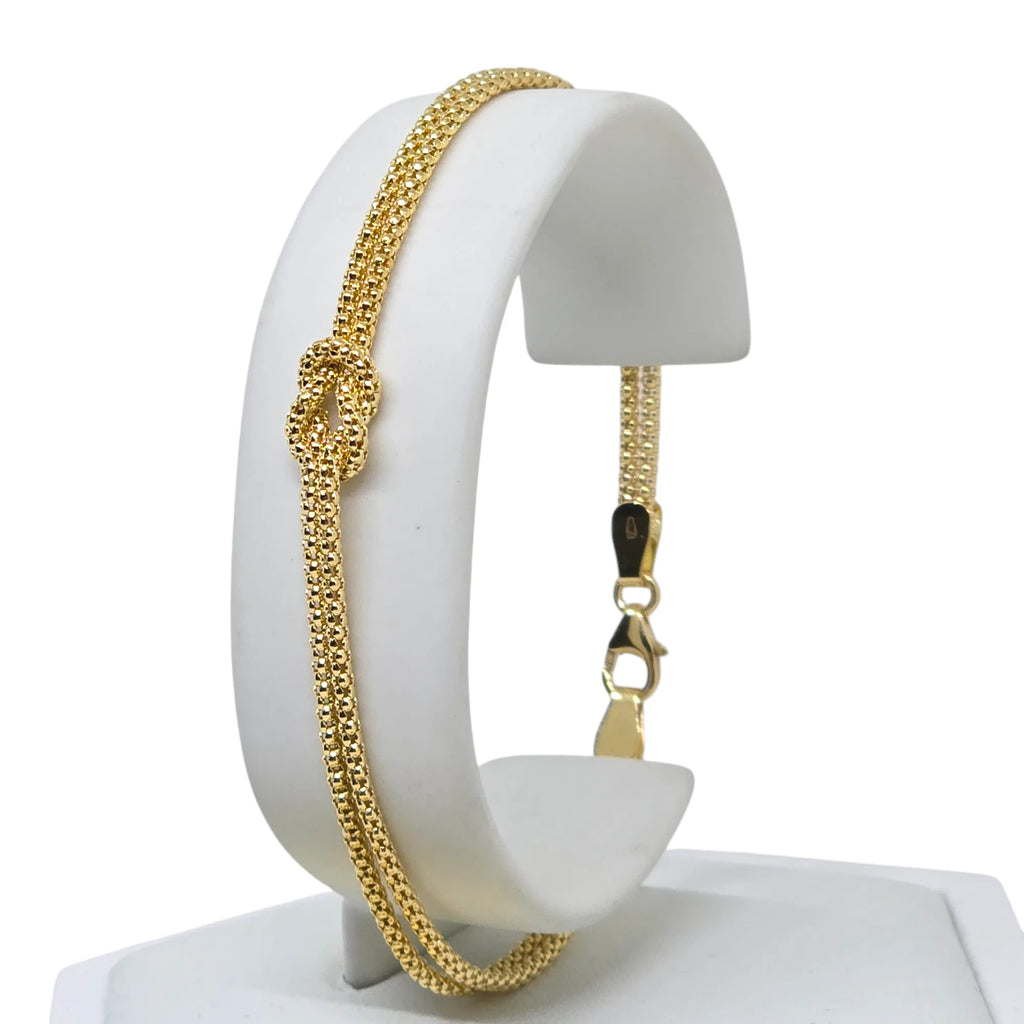 Bracciale in oro 18kt 750 con nodo infinito doppio