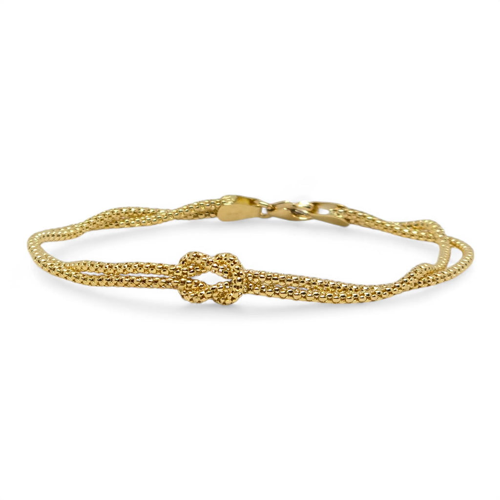 Bracciale in oro 18kt 750 con nodo infinito doppio