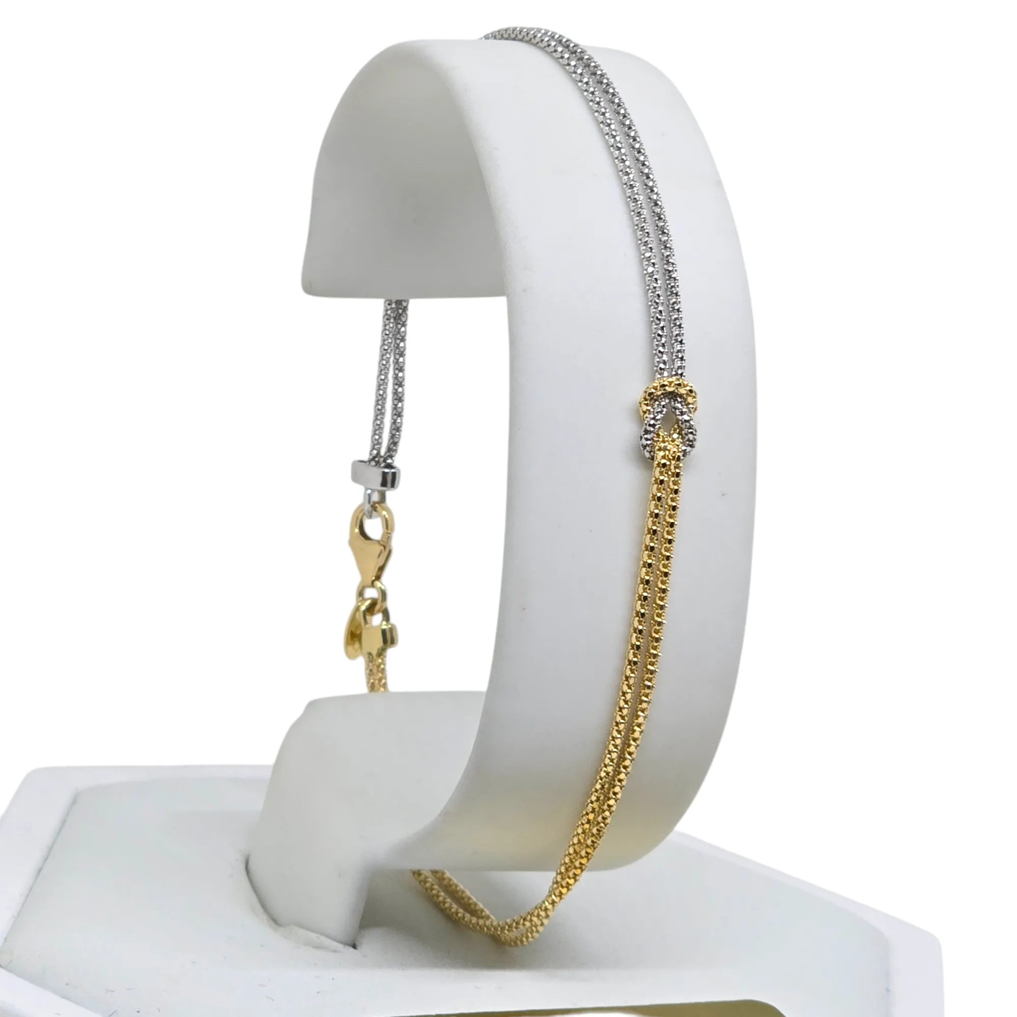 Bracciale in oro 18kt 750 con nodo infinito sottile