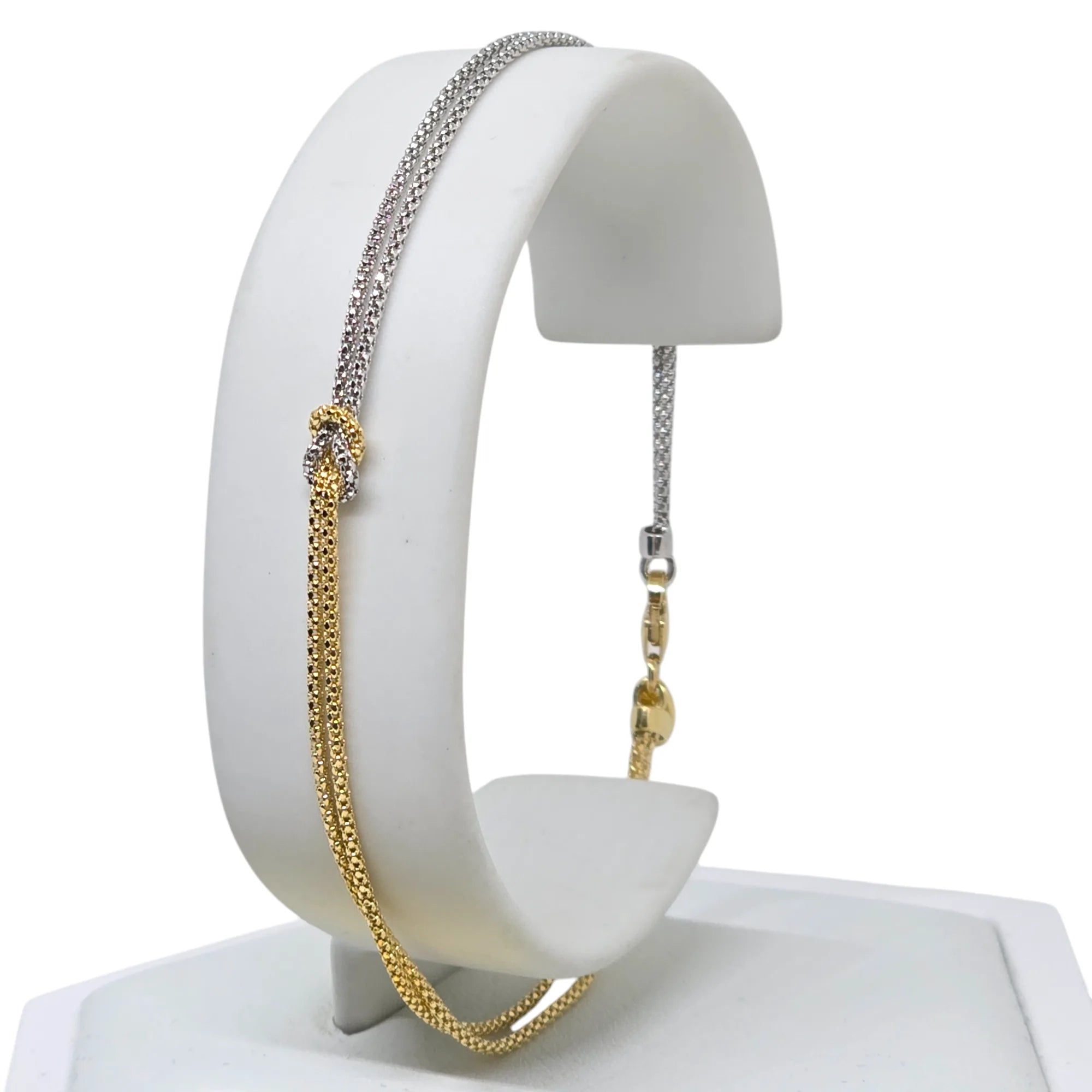 Bracciale in oro 18kt 750 con nodo infinito sottile
