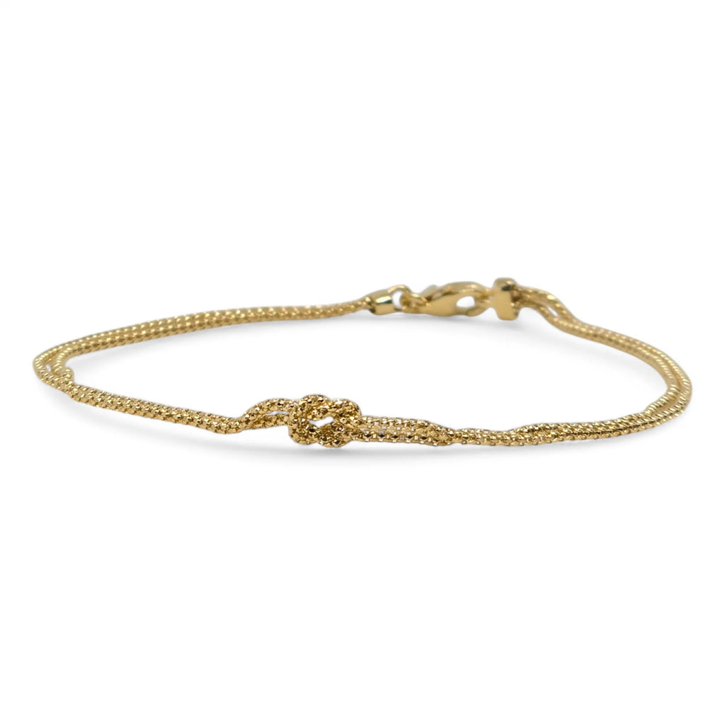 Armband aus 18 Karat 750er Gold mit feinem Unendlichkeitsknoten