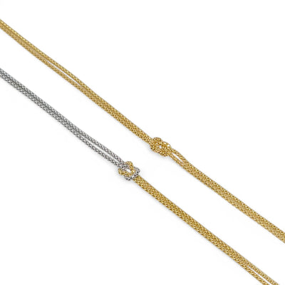 Bracelet en or 18 carats 750 avec nœud infini fin