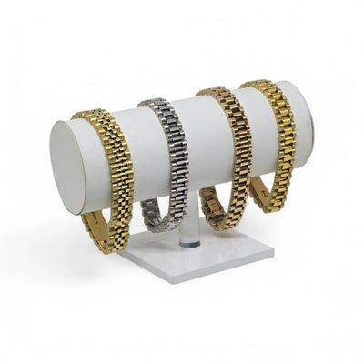 Bracciale uomo maglia in oro18 kt cinturino President e Jubilee oro 750