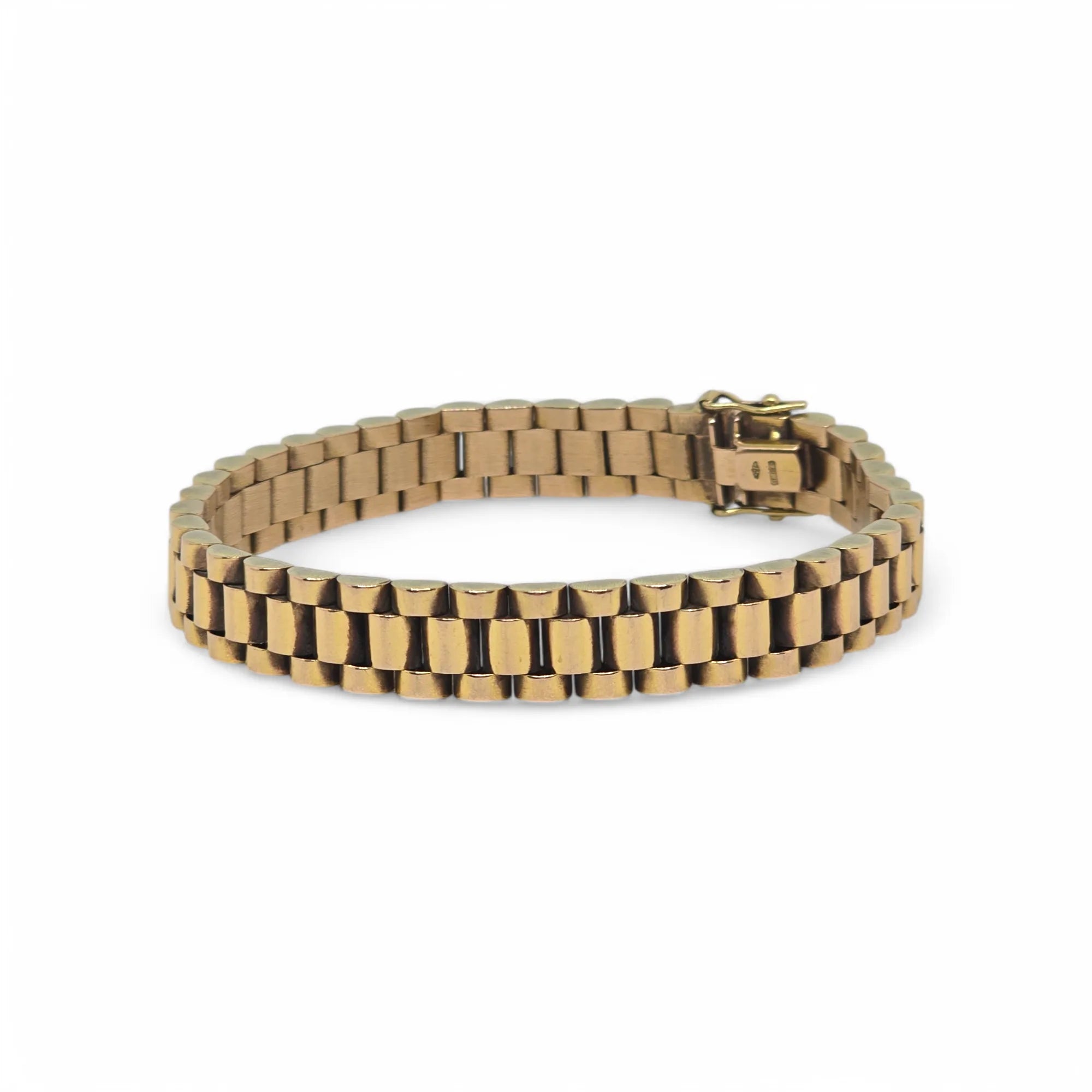 Bracciale uomo maglia in oro18 kt cinturino President e Jubilee oro 750
