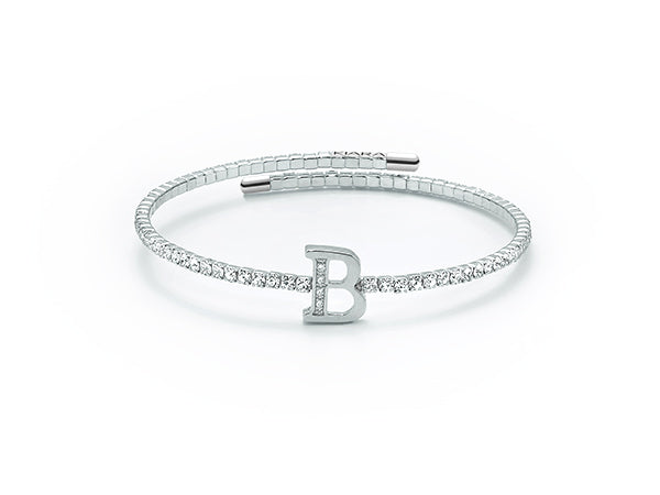 Bracciale kiara donna in ottone e zirconi lettera B
