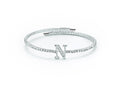 Kiara Damenarmband aus Messing mit Zirkonia Buchstabe N BR729B-N