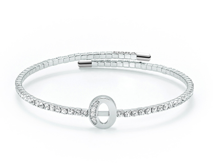 Bracciale kiara donna in ottone e zirconi lettera O BR729B-O