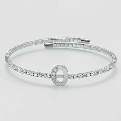 Bracciale kiara donna in ottone e zirconi lettera O BR729B-O