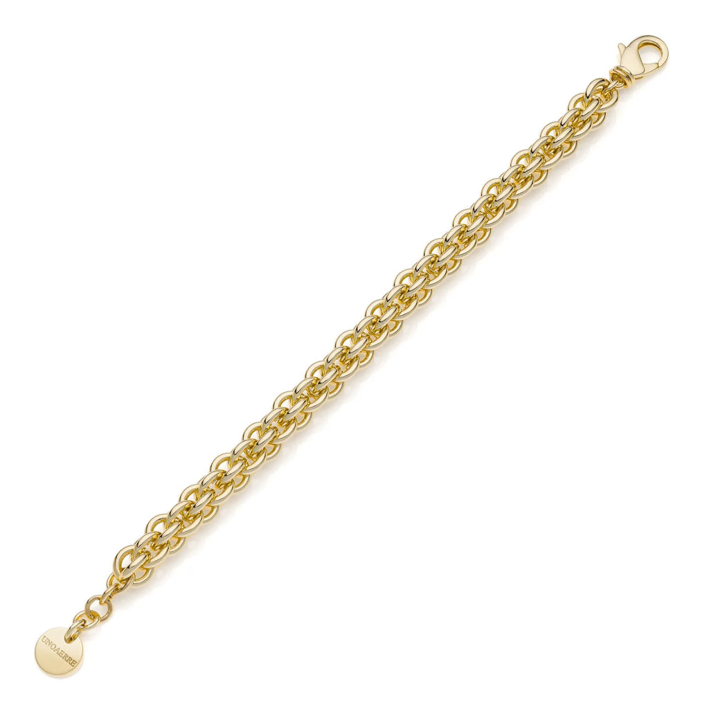 Bracciale Unoaerre donna multifilo in catena rolò dorata 2360