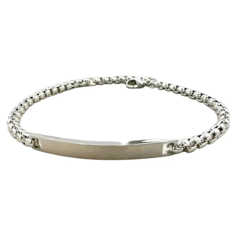 Bracciale Uomo con Targa Personalizzata in Acciaio