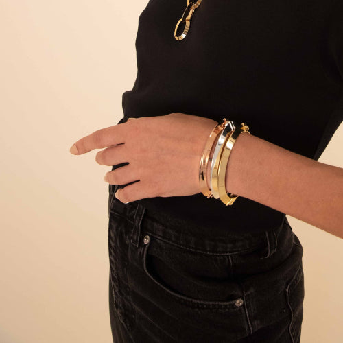 Bracciale rigido a tubo triangolare Unoaerre donna 2145