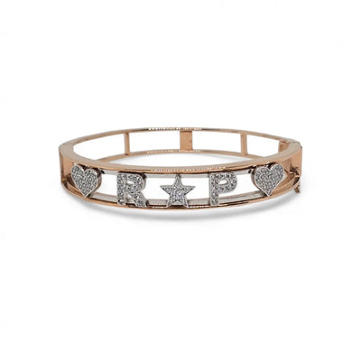 Bracciale rigido con nome personalizzato modello manetta in argento