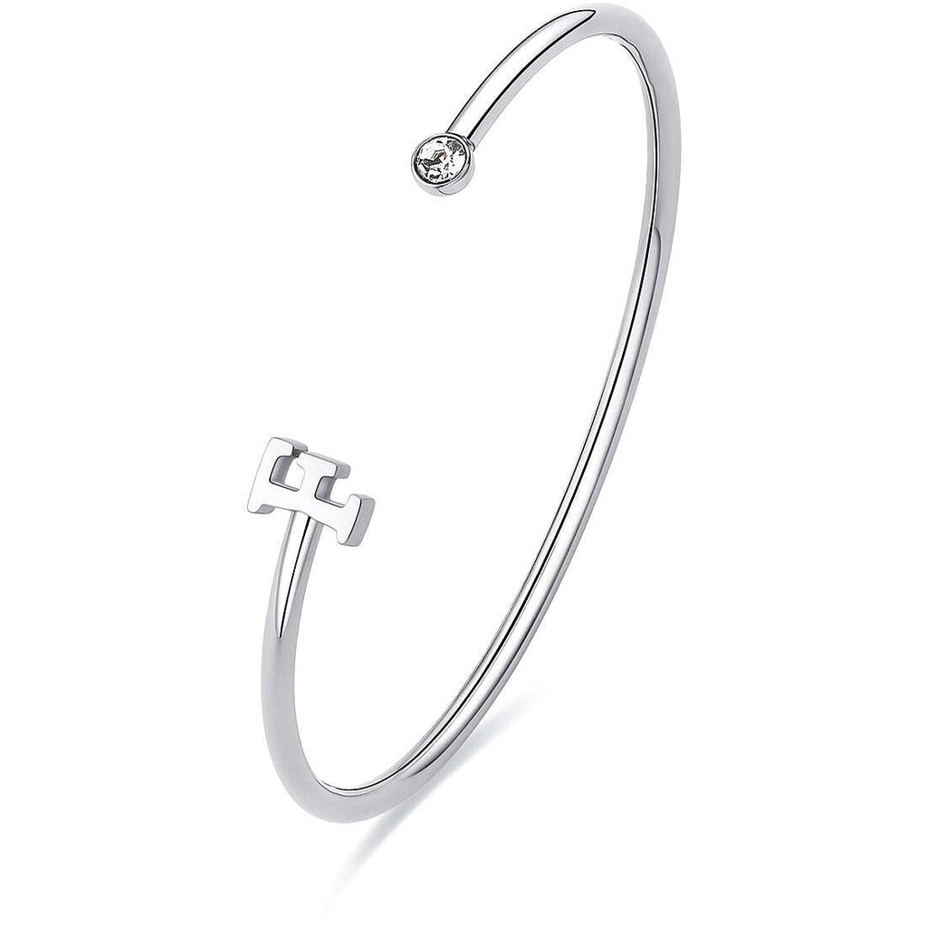 Bracciale rigido donna gioielli Sagapò Click sck217 lettera F