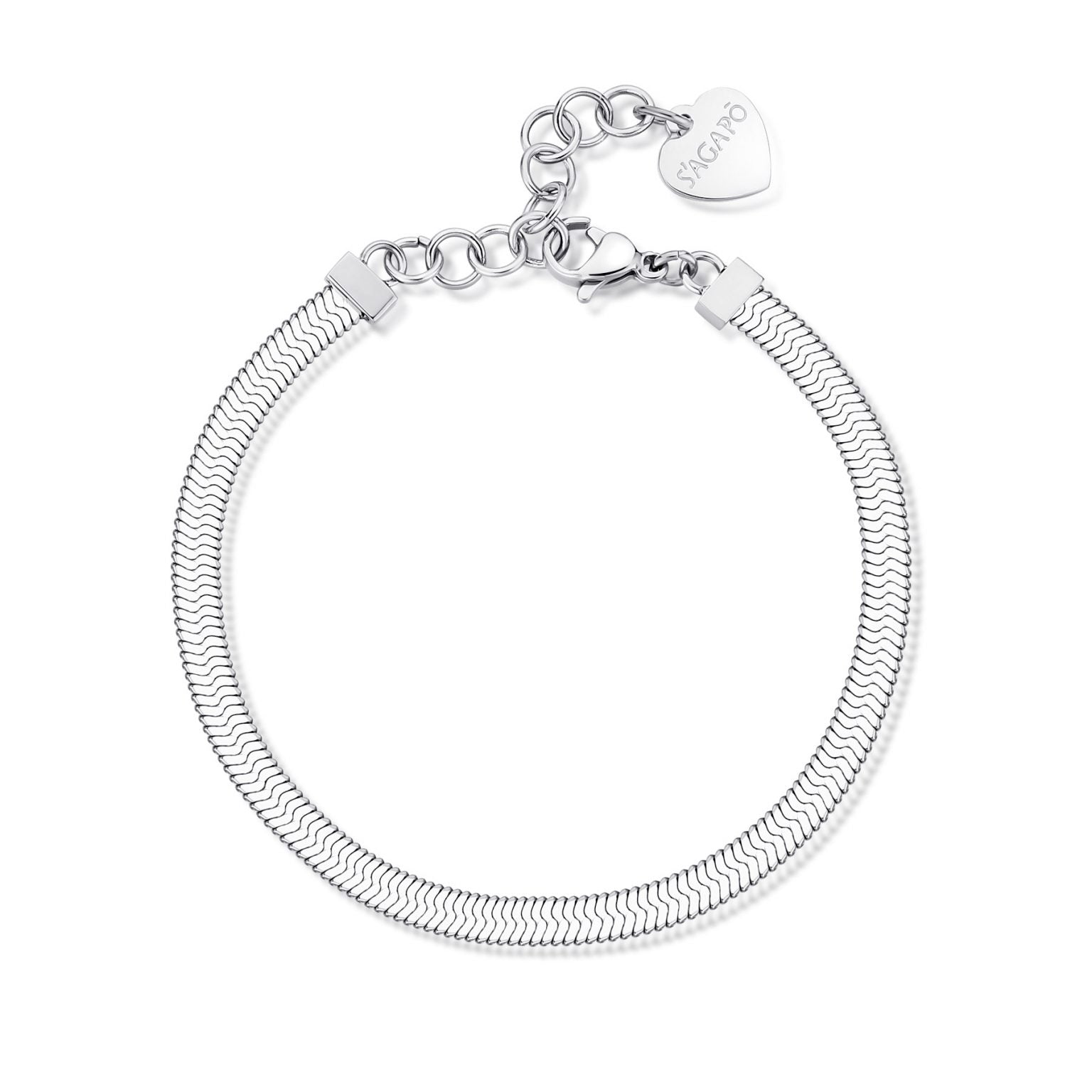 Bracciale snake colore argento Sagapò donna shk35