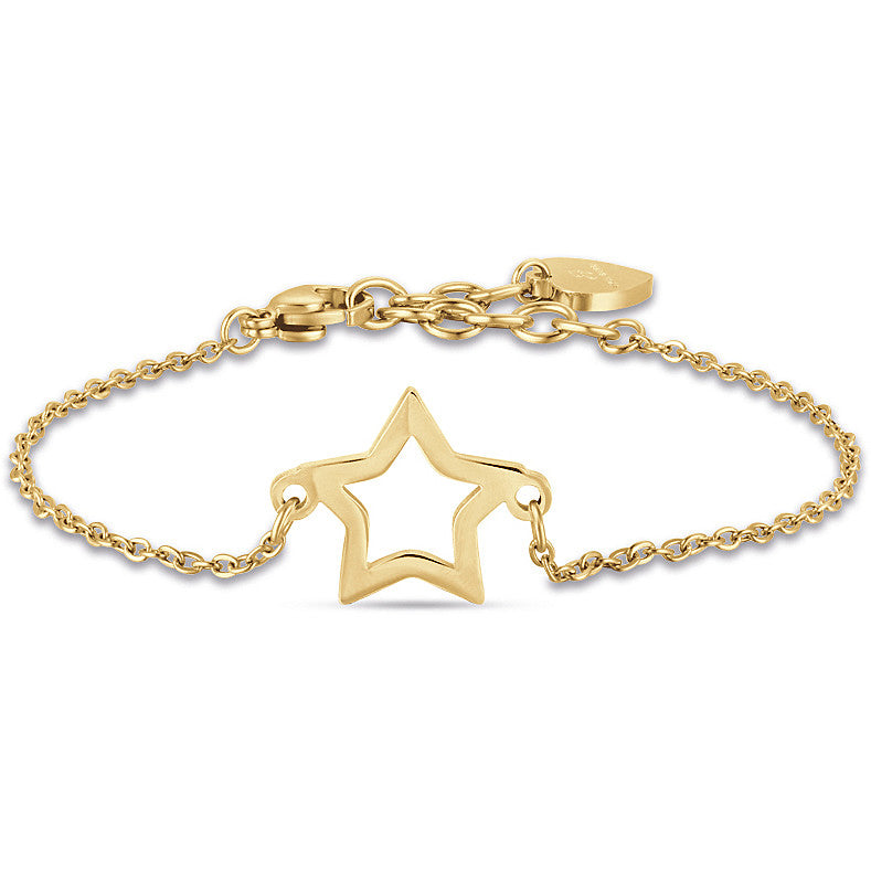 Bracciale stella acciaio dorato donna gioielli Luca Barra bk2183