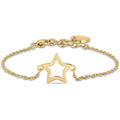 Bracciale stella acciaio dorato donna gioielli Luca Barra bk2183
