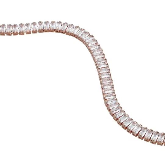 Bracciale strass in metallo rosato 1665952