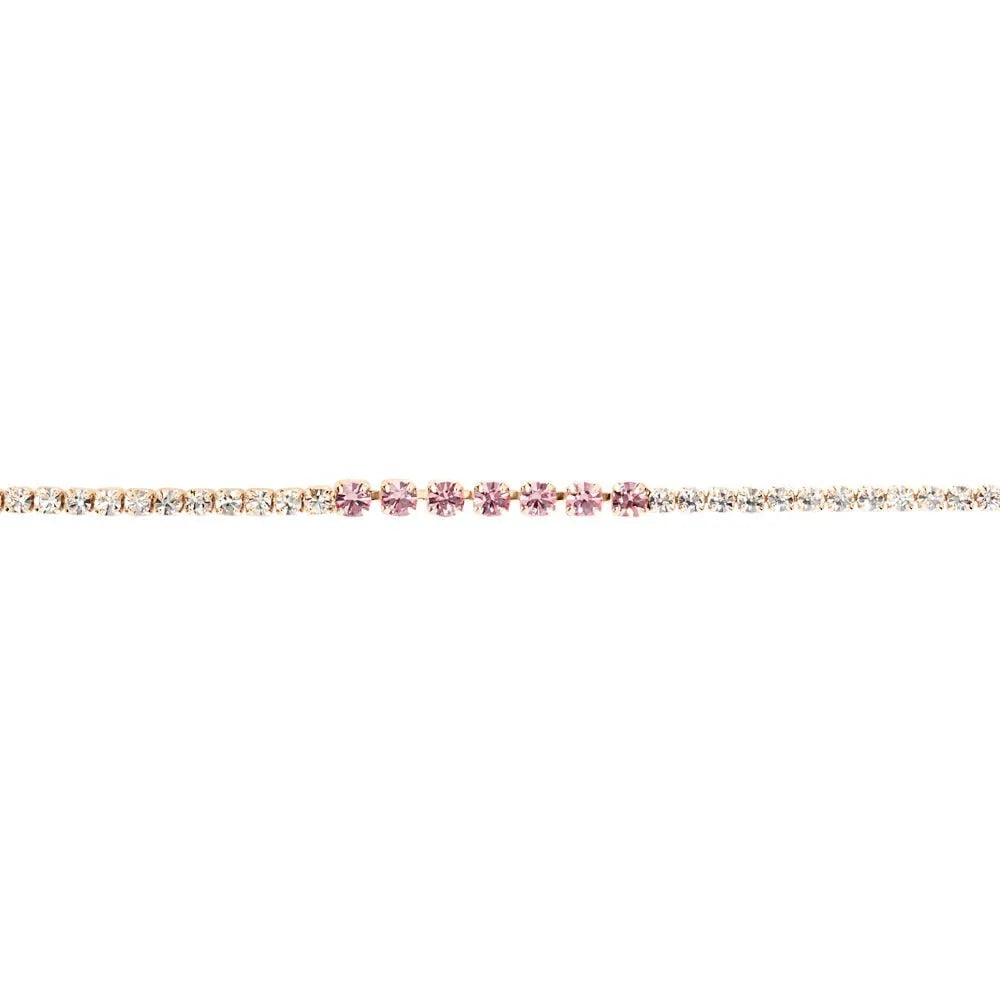 Bracciale teninis donna Stroili con zirconi rosa