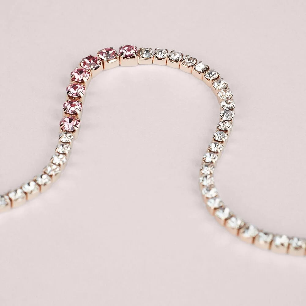 Bracciale teninis donna Stroili con zirconi rosa