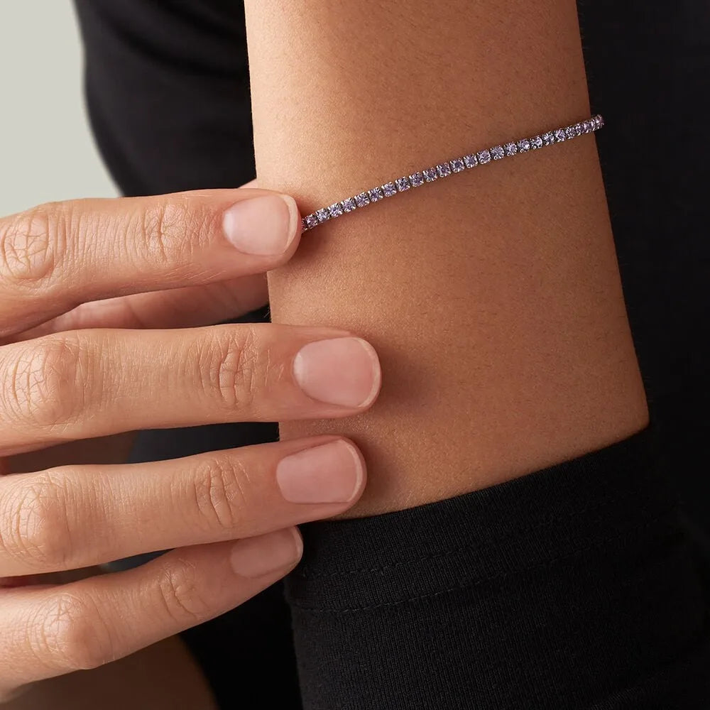 Bracciale tennis In acciaio rodiato e cristalli Stroili donna