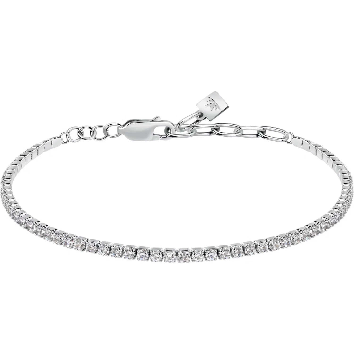 Bracciale tennis Morellato uomo argento e zirconi SATT15