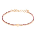 Bracciale tennis Stroili donna con zirconi rosa e cuore