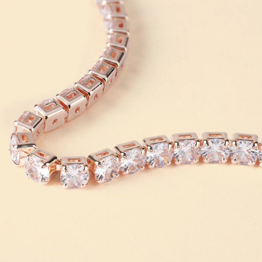 Bracciale tennis Stroili donna romantic shine in metallo rosato e cristalli 1683800