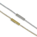 Kinder-Tennisarmband aus 9 Karat Gold mit Igold-Plakette